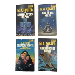 MA Foster 4 Books Gameplayers Zan Morphodite Day of Klesh Warriors Dawn DAW PB